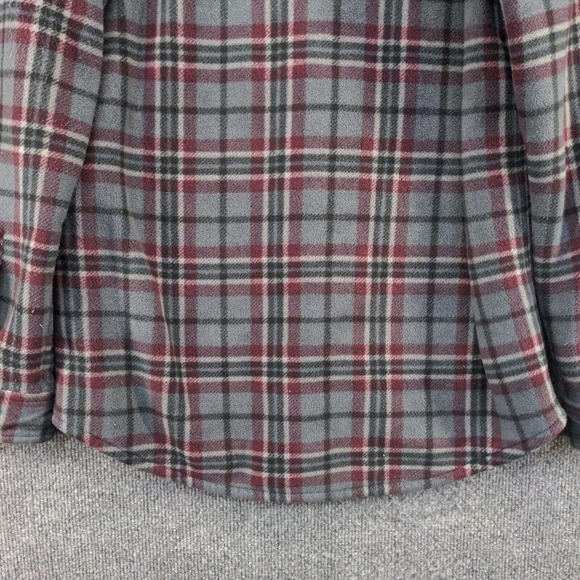 Anchorage Men's Fleece Shirt Jacket Shacket Multi Medium Plaid Pockets - Picture 7 of 11